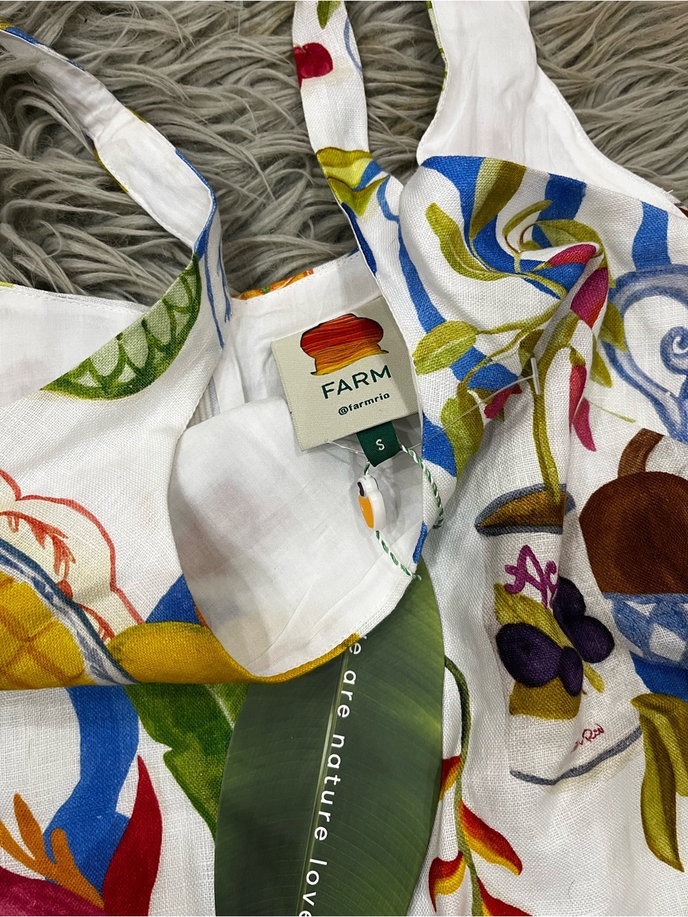 NWT Farm Rio Fresh Table Linen Mini Dress - Picture 10 of 10